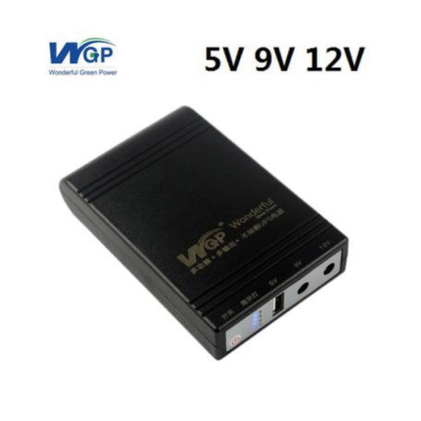 New Version WGP mini UPS 10400mAh – 5/9/12V – Black