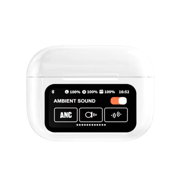 A9 Pro ANC Touch Screen Display Earbuds – White