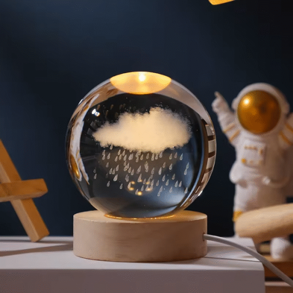 3D Crystal Ball -Rain Cloud