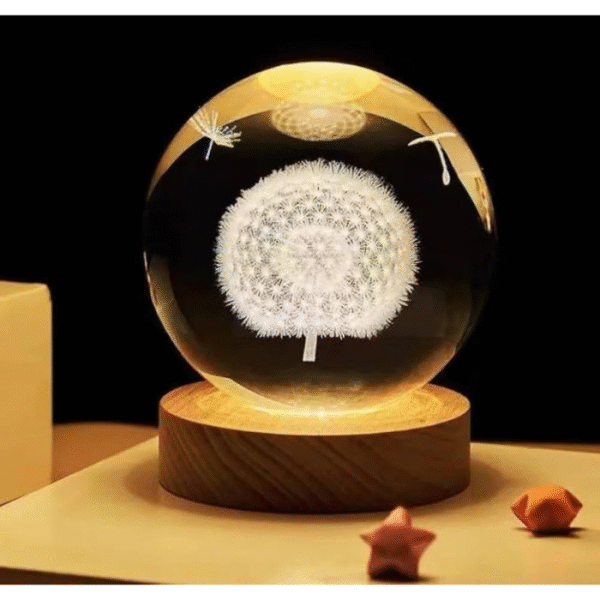 3D Crystal Ball – Dandelion
